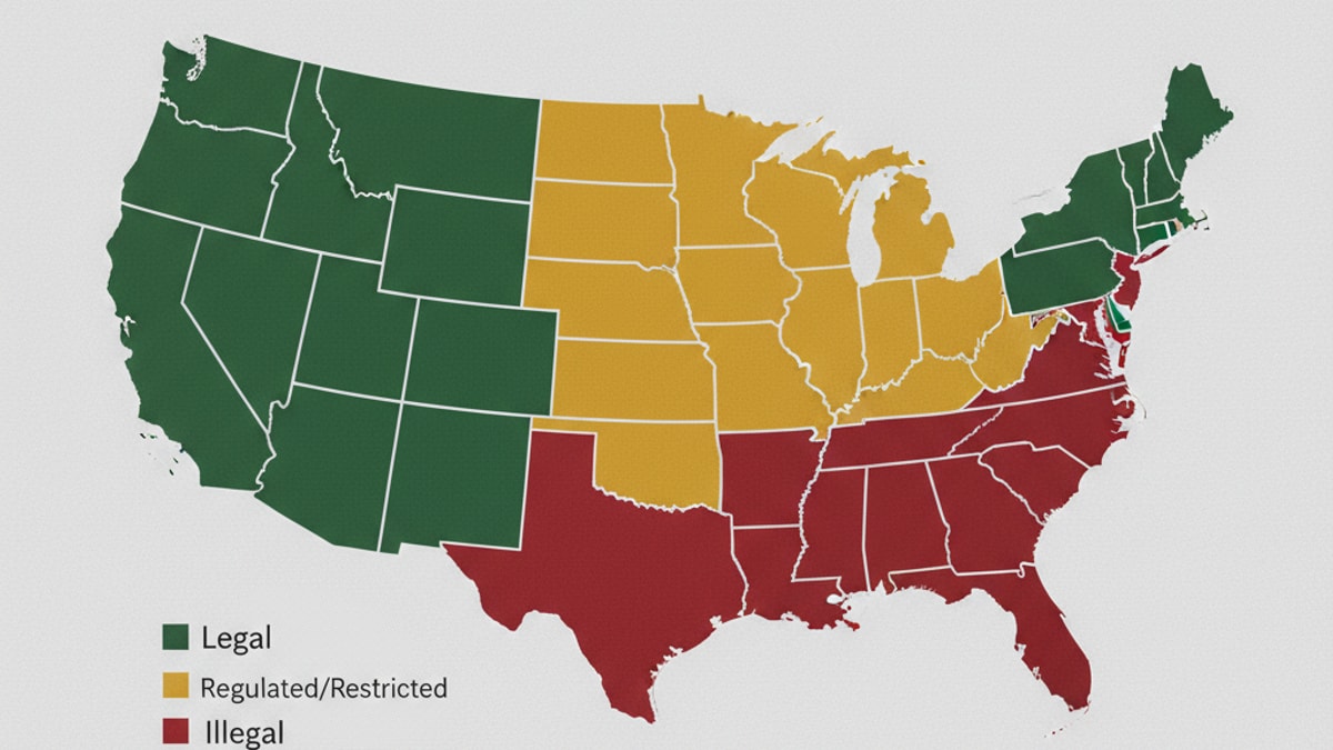 What States Is Delta-8 Legal? | Full U.S. Hemp THC Law Map - Professional illustration