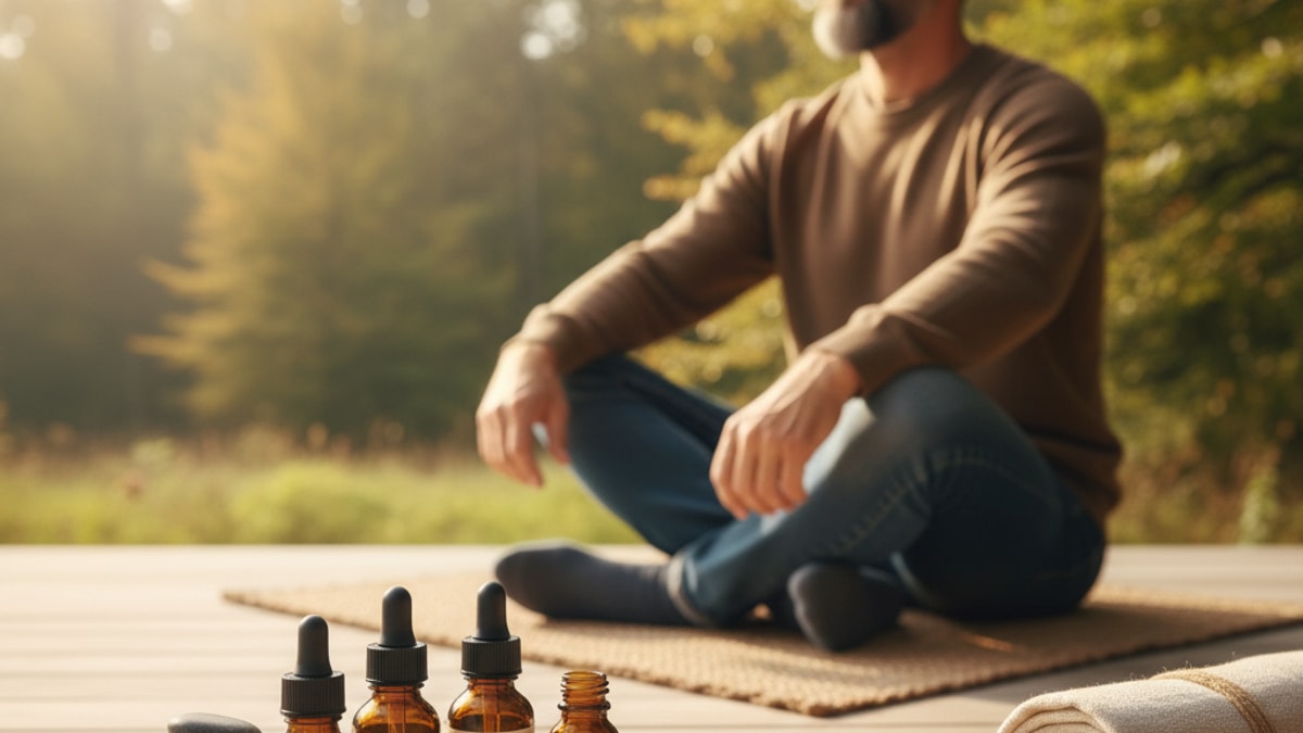 cbd for combat veterans anxiety - Professional illustration