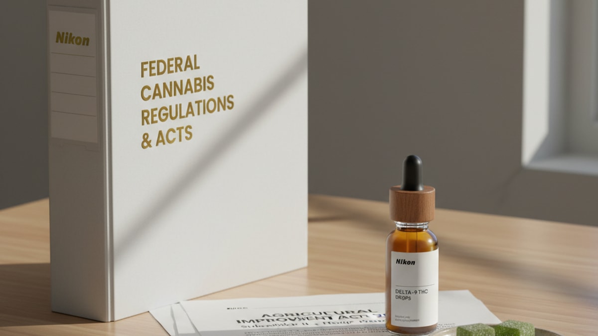 Is Delta 9 Federally Legal | Federal Delta 9 THC Laws Explained - Professional illustration