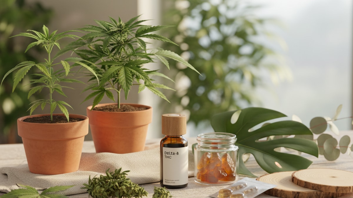 Is Delta 8 Weed | Hemp vs Marijuana Explained - Professional illustration