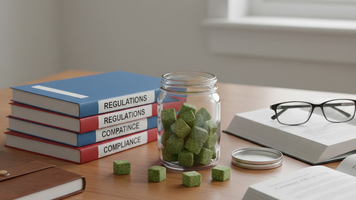 delta-9 gummies how they work legally - Professional illustration