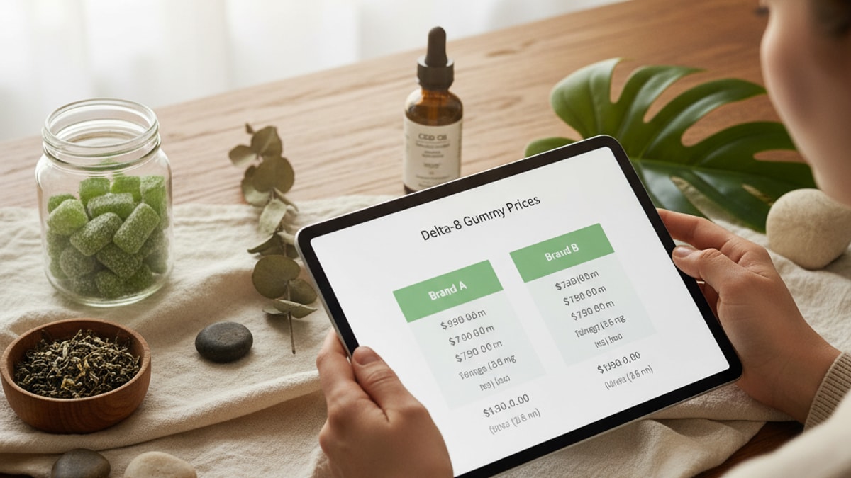 How Much Do Delta-8 Gummies Cost? | Price Per mg - Professional illustration