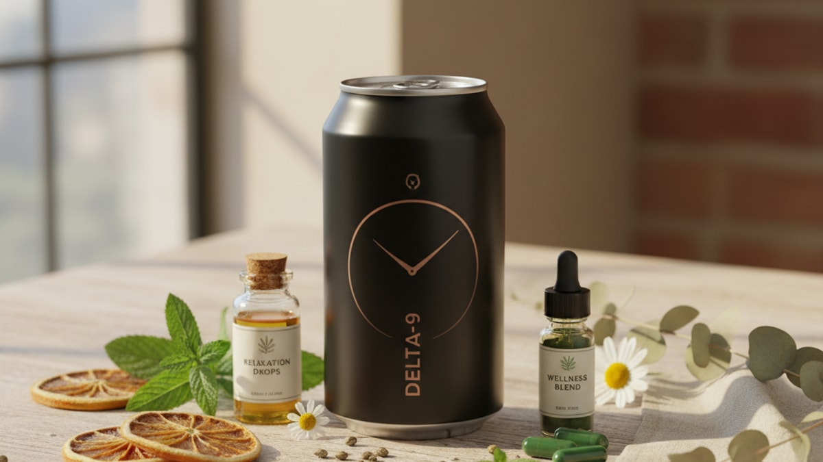 How Long For Delta 9 Drink To Kick In | THC Beverage Timing Guide - Professional illustration