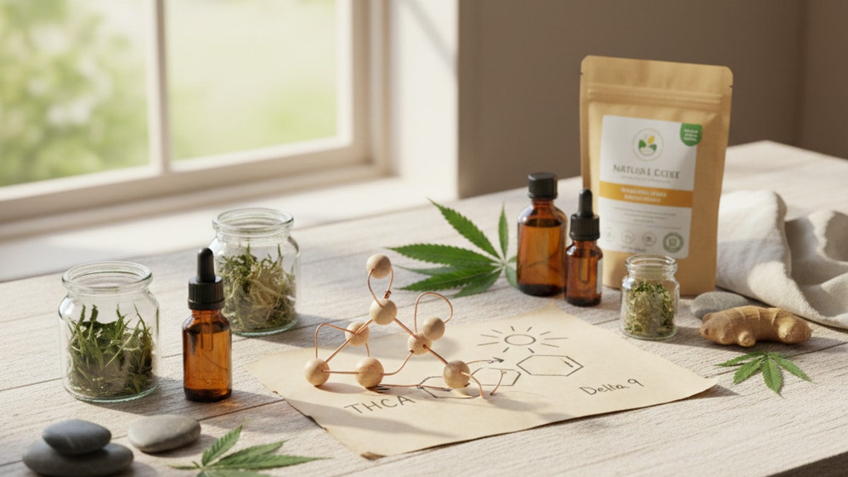 How Does THCA Turn Into Delta 9 | THC Conversion Explained - Professional illustration