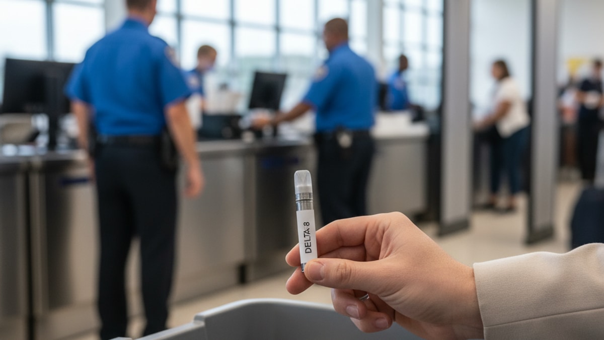 Can You Bring Delta-8 on a Plane? | TSA - Professional illustration