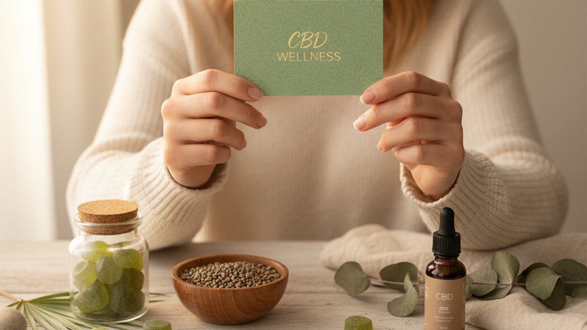 cbd gift cards for wellness - Professional illustration