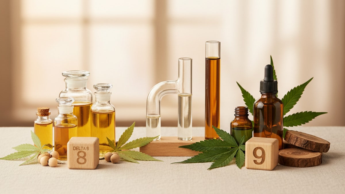 How Much Stronger Is Delta 9 Than 8 | THC Potency Comparison - Professional illustration