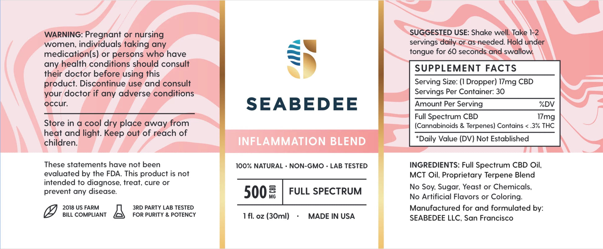 CBD Recover Blend-SEABEDEE-CBD Oil for Anxiety-CBD Oil-Best CBD Oil-CBD Oil for Sleep-CBD Oil for Inflammation